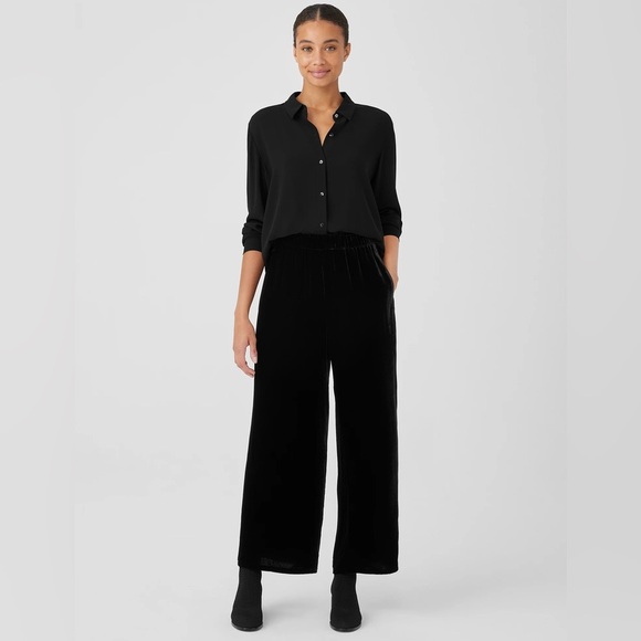 - NWT Eileen Fisher Velvet Wide-Leg Pant - Picture 2 of 9